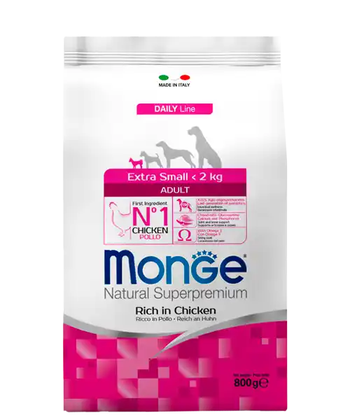 MONGE DRY DOG EX. SMALL ADULT 800gr.