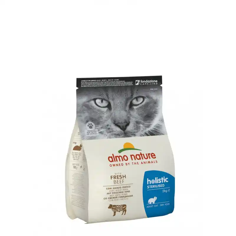 ALMO NATURE DRY Cat HOLISTIC Sterilized Beef 2kg