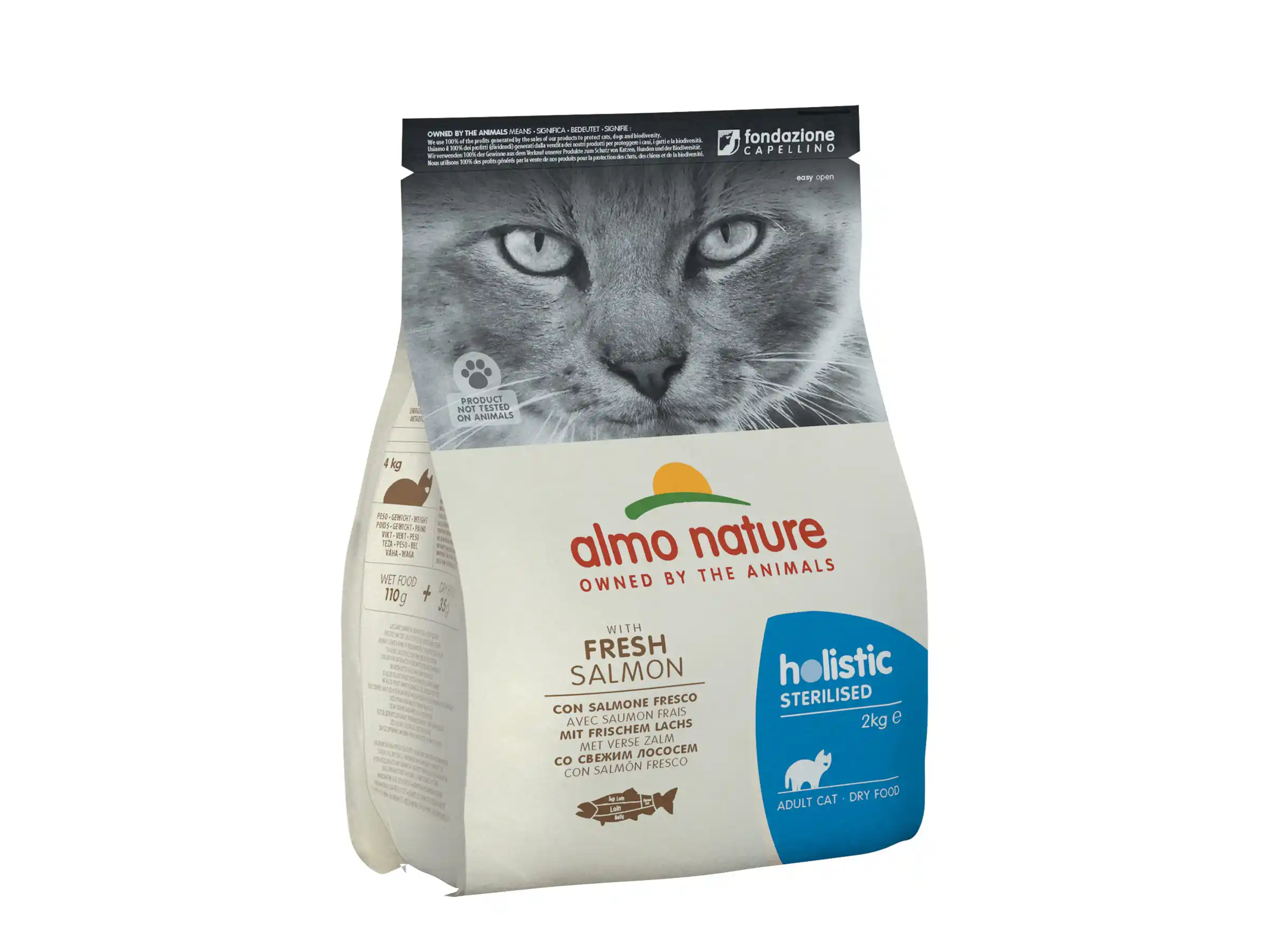 ALMO NATURE DRY Cat HOLISTIC Sterilized Salmon 2kg