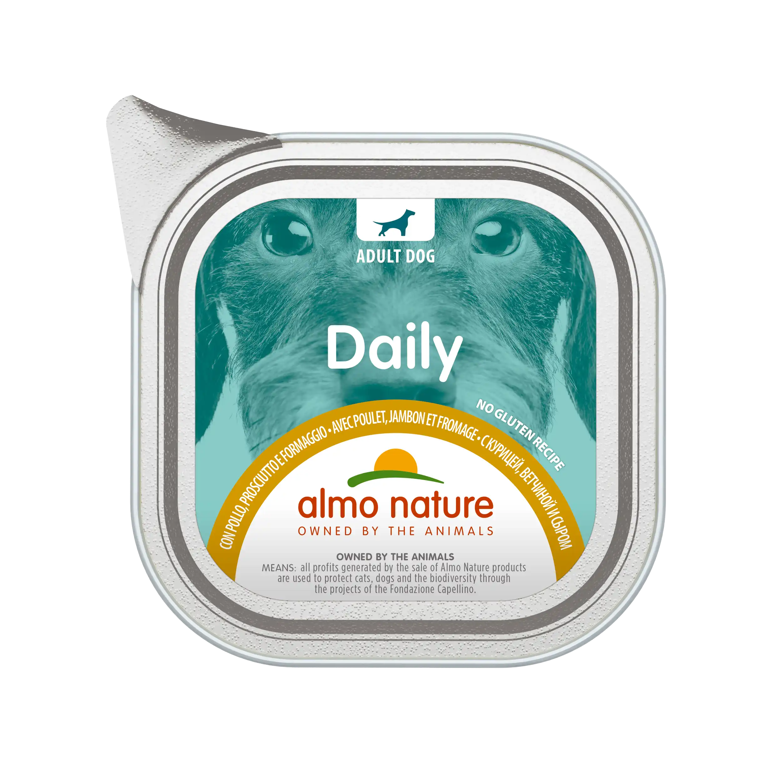 Купить  Влажный корм для собак - ALMO NATURE Dog DAILY Alu Chicken with Ham an..