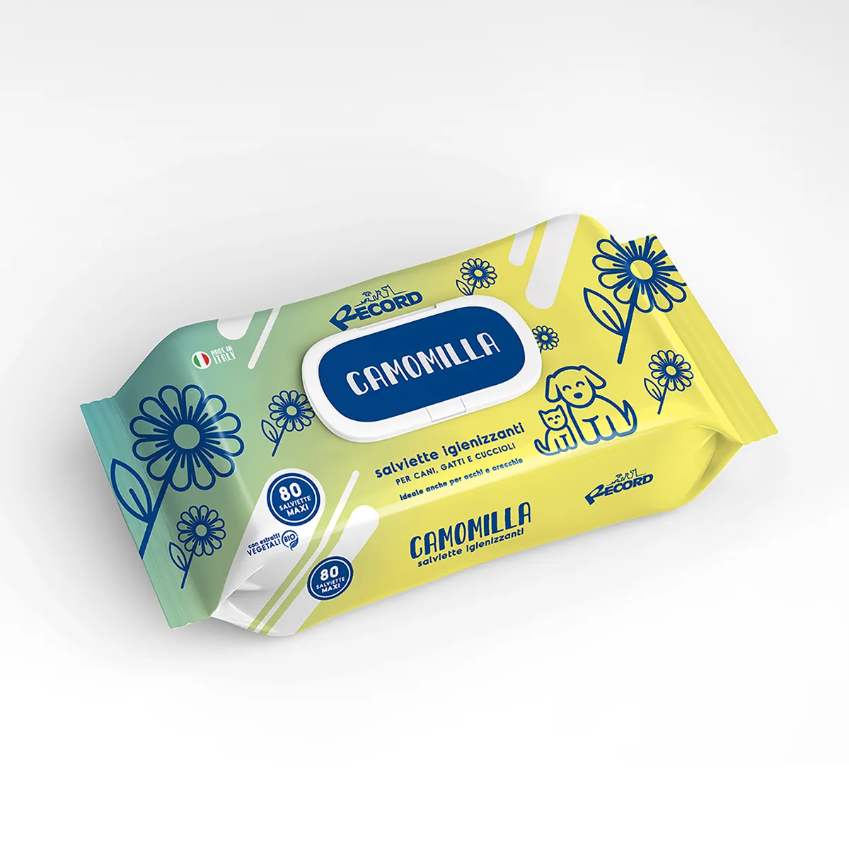 Салфетки RECORD Maxi Chamomile 80pcs