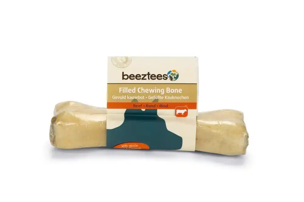 BEEZTEES жевательная кость BONE W BULL PIZZLE X1 15cm