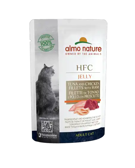 ALMO NATURE Cat HFC Pouch Jelly Tuna/Chicken/Ham 55g