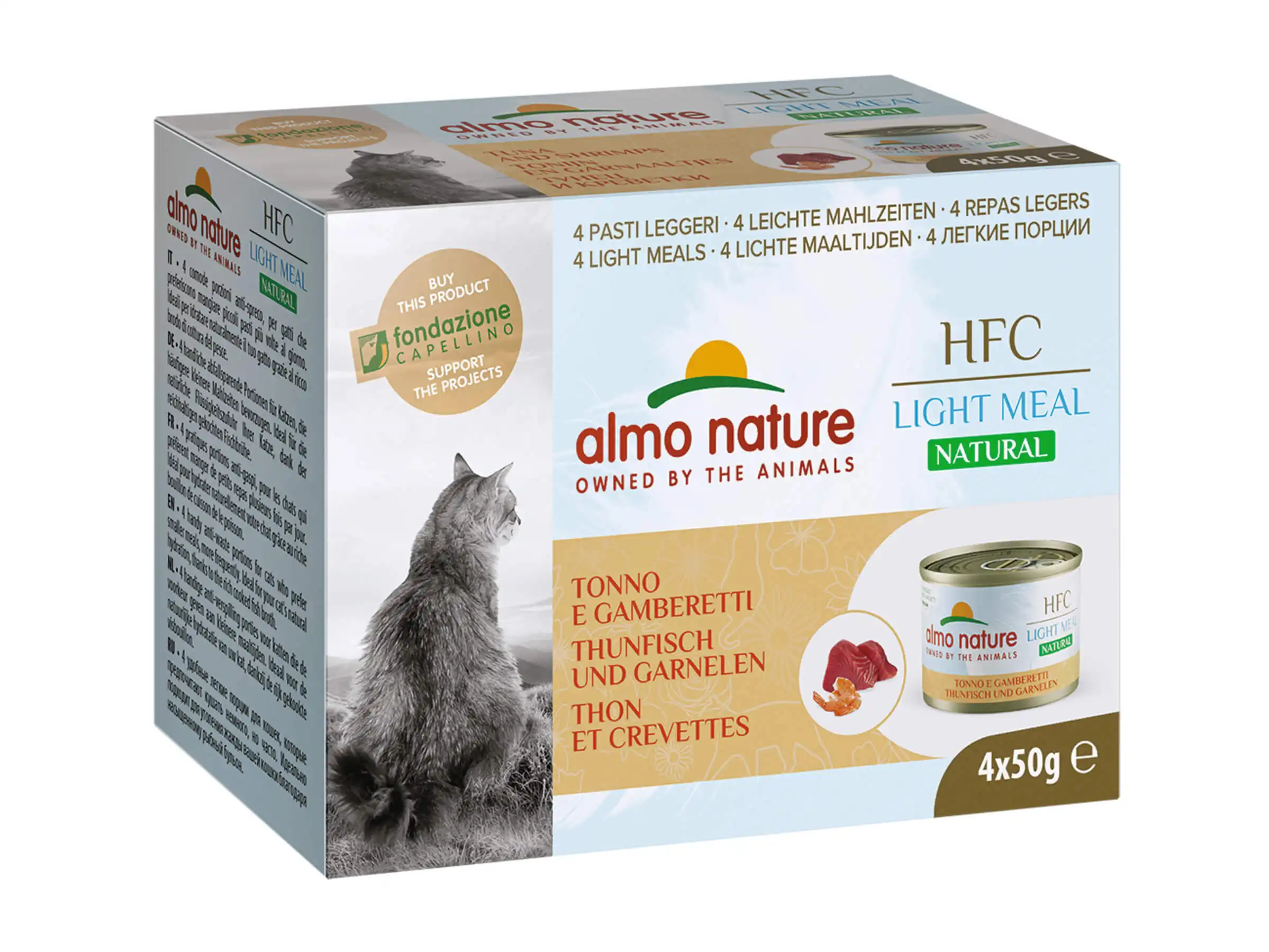 MEGA ALMO NATURE CAT HFC CAN NLM Tuna/Shrimp Pack 4x50g