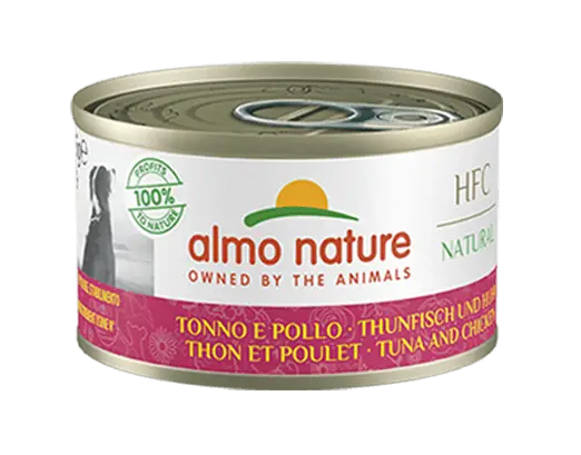 ALMO NATURE Dog HFC Can Natural Tuna/Chicken 95g