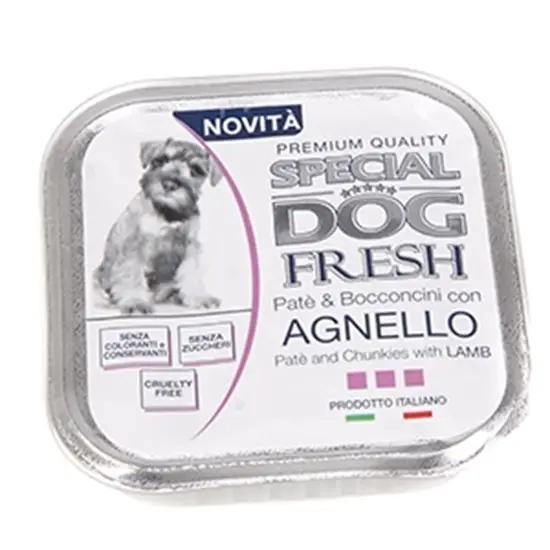 SPECIAL DOG FRESH Pate and Chunkies with lamb 150gr.