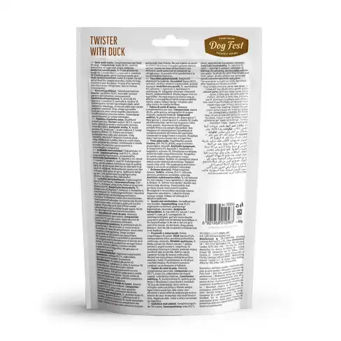 Dog Fest Rawhide tiwster with duck < 10kg