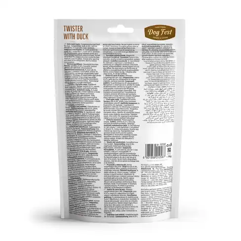 Dog Fest Rawhide tiwster with duck > 10kg - 20kg