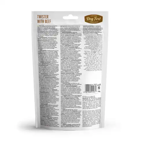 Dog Fest Rawhide tiwster with beef > 20kg