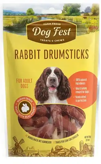 Dog Fest Calcium bone wrapped with rabbit