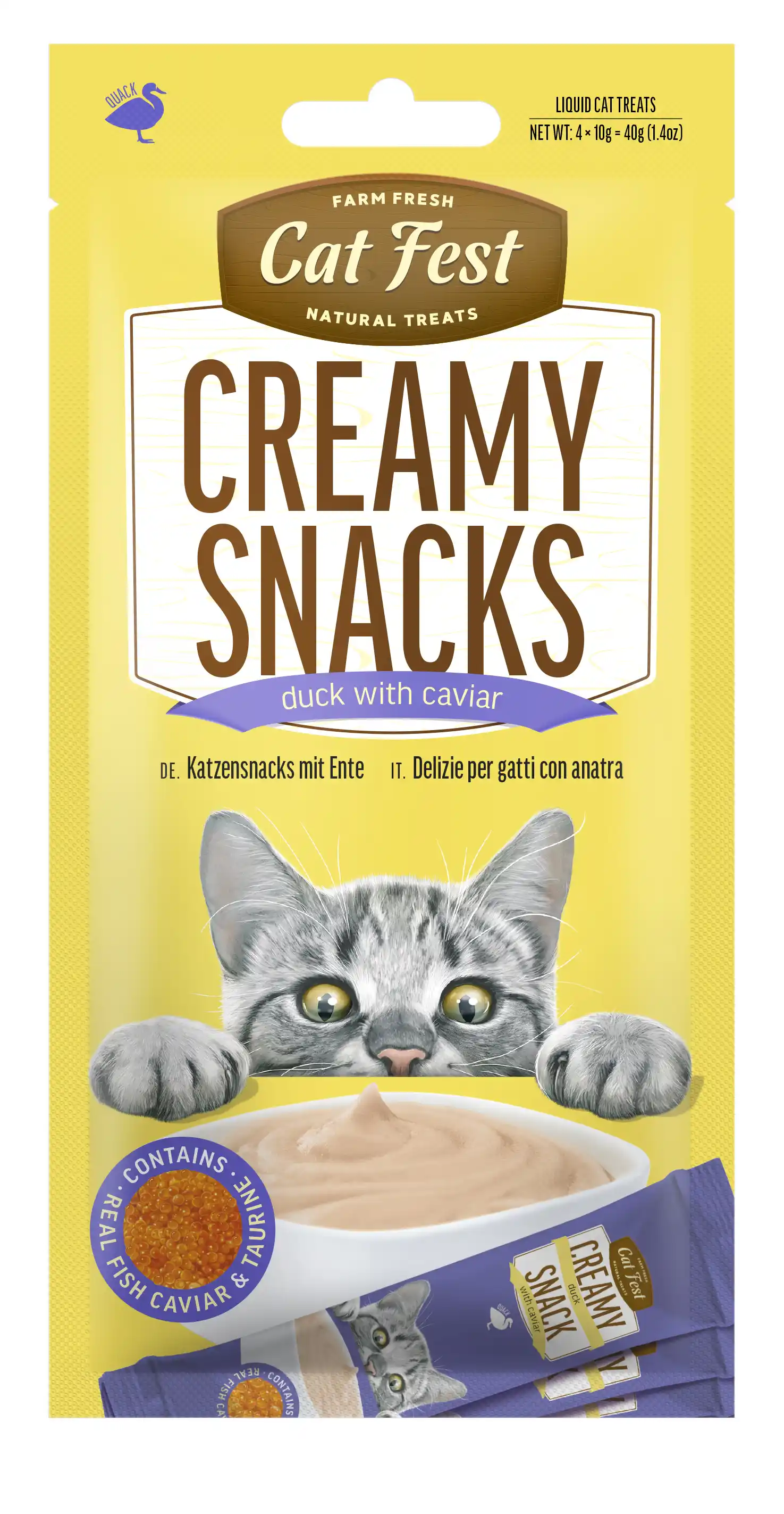 Cat Fest Creamy snacks with Duck and Caviar..