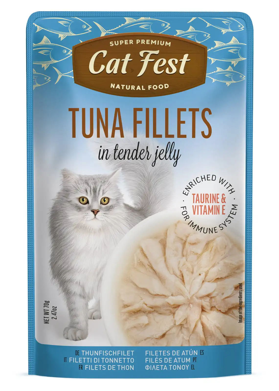 Cat Fest Pouch Tuna fillets