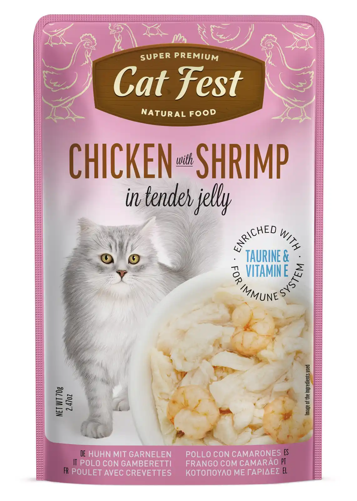 Cat Fest Pouch Chicken with Shrimp