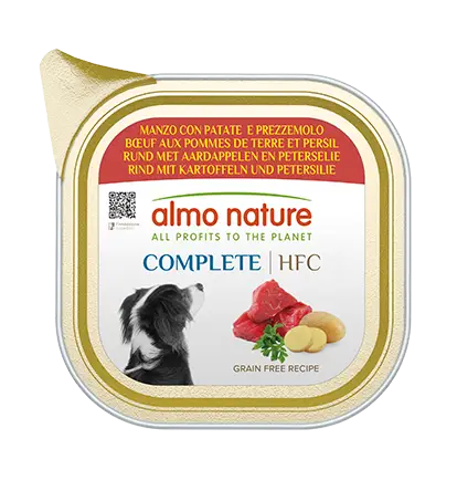 ALMO NATURE Dog HFC ALU Complete Beef/Potat/Parsley 150g