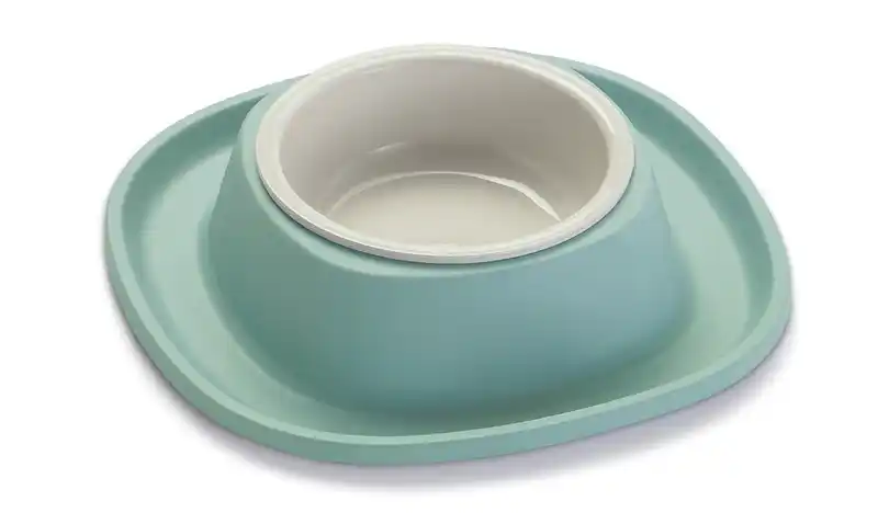 Миска пластик с резиновой основой 20х3,5см