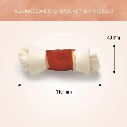 Antos Raw Hide White + Chicken Knotted Bone 4,5″ 2 pcs