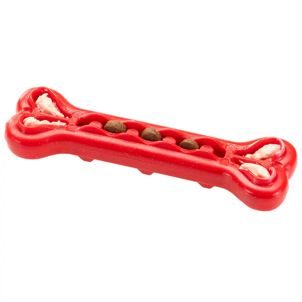 FERPLAST jucărie din cauciuc SMILE BONE S RED