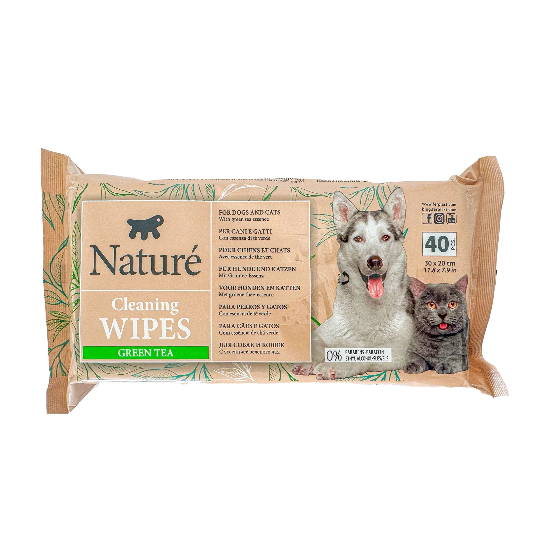 Cumpara  Agenți de curățare și neutralizare - Салфетки для животных NATURE Green Tea..