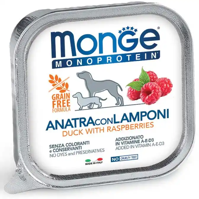Monge Monoprotein Pate Duck with Raspberries