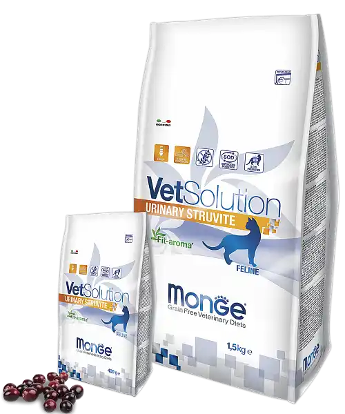 MONGE DRY VETSOLUTION CAT URINARY STRUVITE 400gr