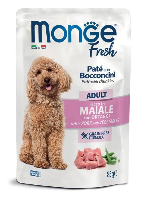 Купить  Влажный корм для собак - MONGE Fresh Adult Paté with Chunkies rich in..