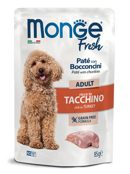 Купить  Влажный корм для собак - MONGE Fresh Adult Paté with Chunkies rich in..