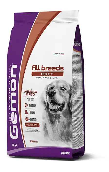GEMON DRY DOG (ALL BREED) MEDIUM ADULT LAMB/RICE