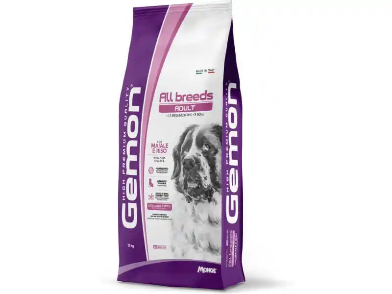 GEMON DRY DOG ALL BREED ADULT PORK/RICE 15kg