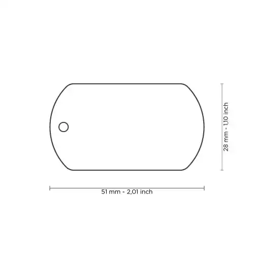 Medalion MILITAR L ALUMINIU GRI BASIC