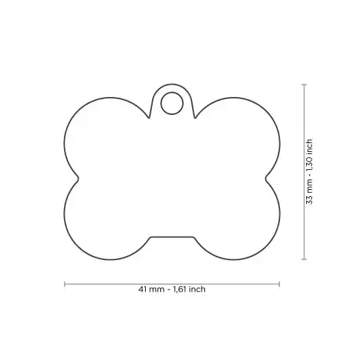 Medalion CAUCIUC DIN ALUMINIU BLACK BONE