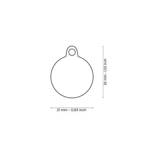 Медальон SMALL FUCHSIA CIRCLE HEART GLAM