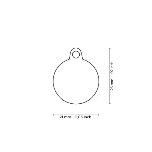 medalion MIC CERC ALB LABĂ GLAM