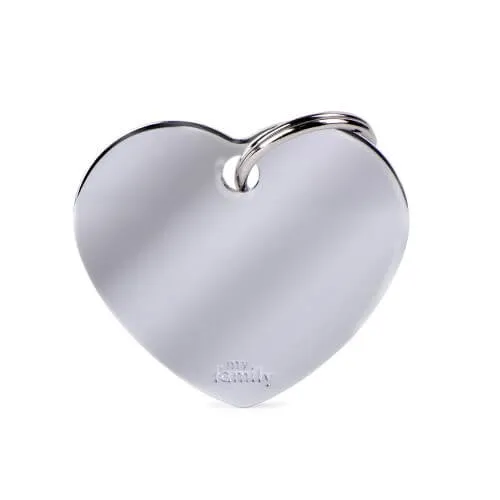 Cumpara  Pentru câini - Медальон BIG HEART CHROME PLATED BRASS..