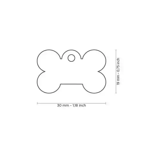 Медальон SMALL BONE ALUMINUM BLACK