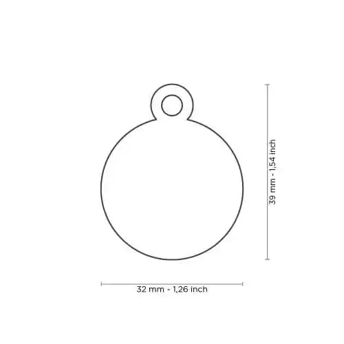 Медальон BIG ROUND ALUMINUM BLACK