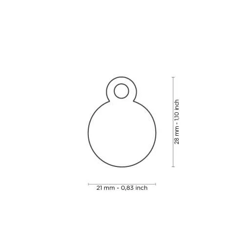 Medalion SMALL ROUND ALUMINUM PURPLE