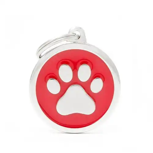 Медальон  RED BIG CIRCLE PAW