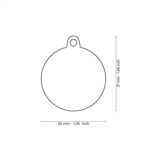 Медальон  RED BIG CIRCLE PAW