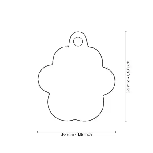 Medalion BIG PAW GLITTER GOLD