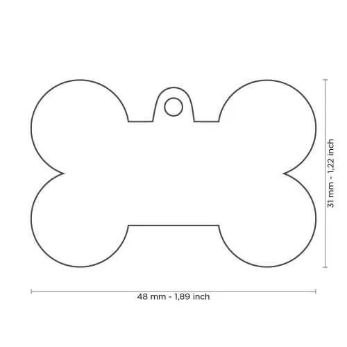 Medalion XL BONE BLACK ALU