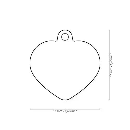 medalion ROZ INIMĂ ROZ ALU CAUCIUC