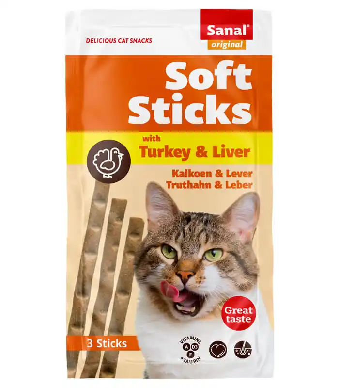 Купить  Лакомства - SANAL Cat Soft Sticks Turkey & Liver 3pcs..