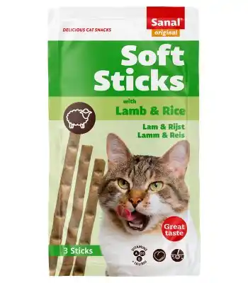 Купить  Лакомства - SANAL Cat Soft Sticks Lamb & Rice 3pcs..
