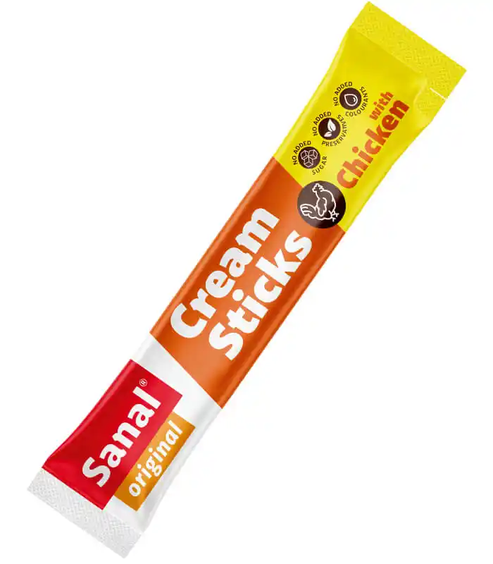 SANAL Cat Cream Sticks with Chicken 75g-5 sticks