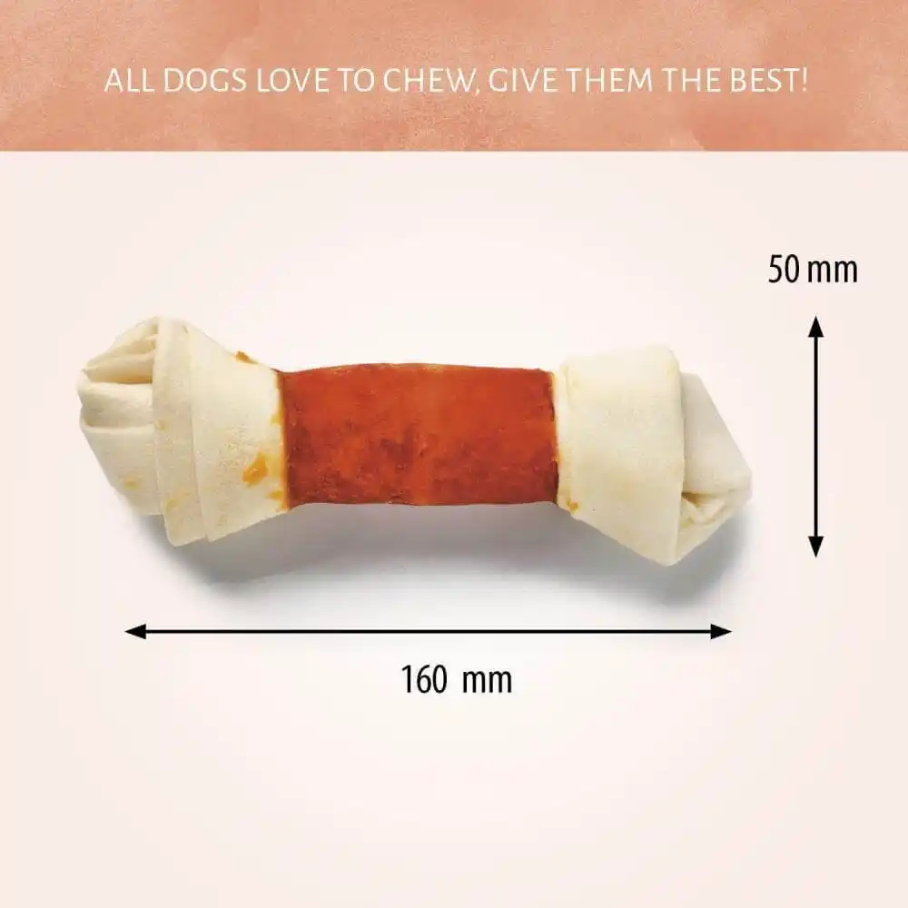 Antos Raw Hide White + Chicken Knotted Bone 6/7″ 1 pc