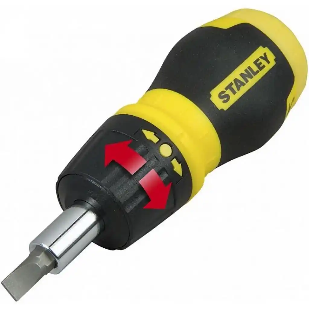 Реверсивная отвертка Stubby Multibit Stanley 0-66-358