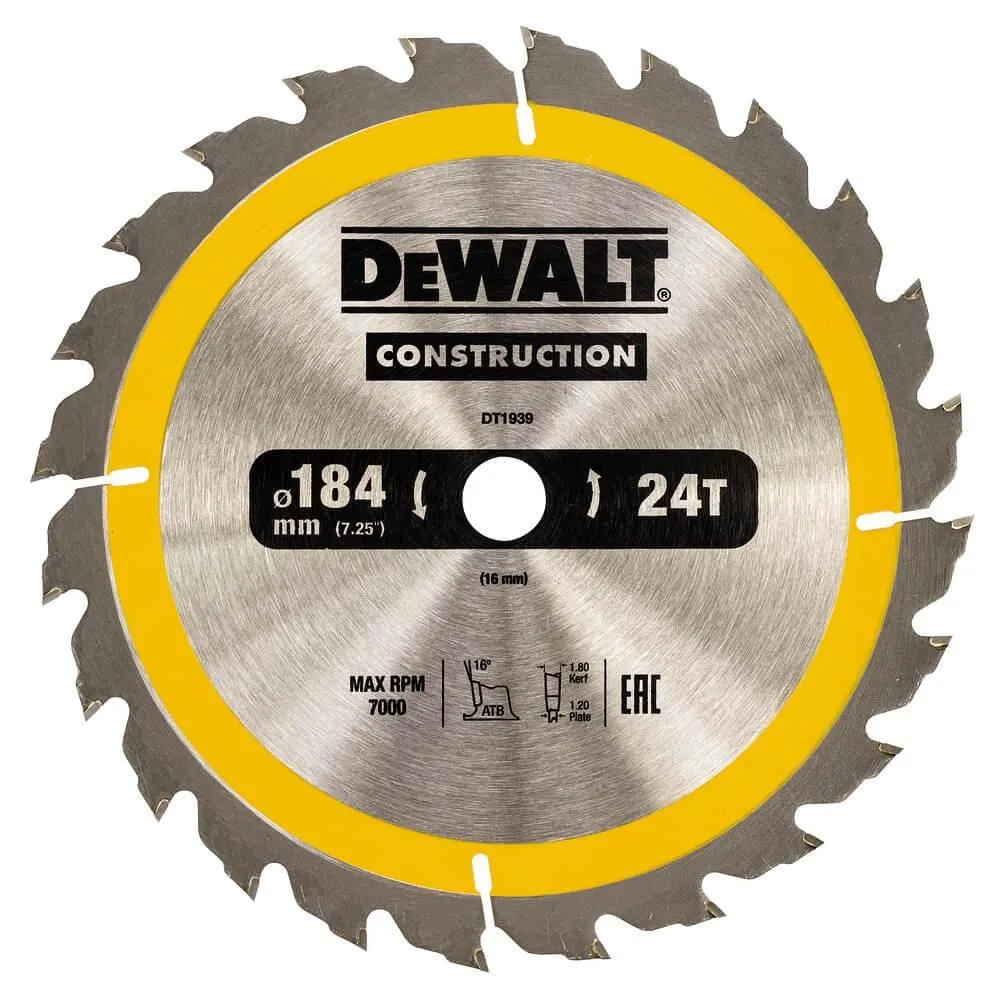 Cumpara  Panze fierastrau circular - Пильный диск DEWALT 184x16mm 24T DT1939..