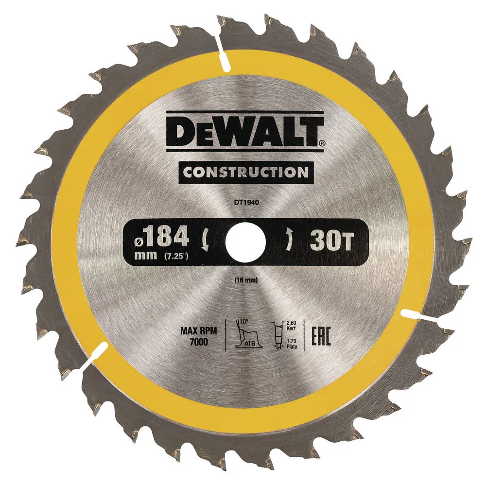 Cumpara  Panze fierastrau circular - Пильный диск DEWALT 184x16mm 30T DT1940..