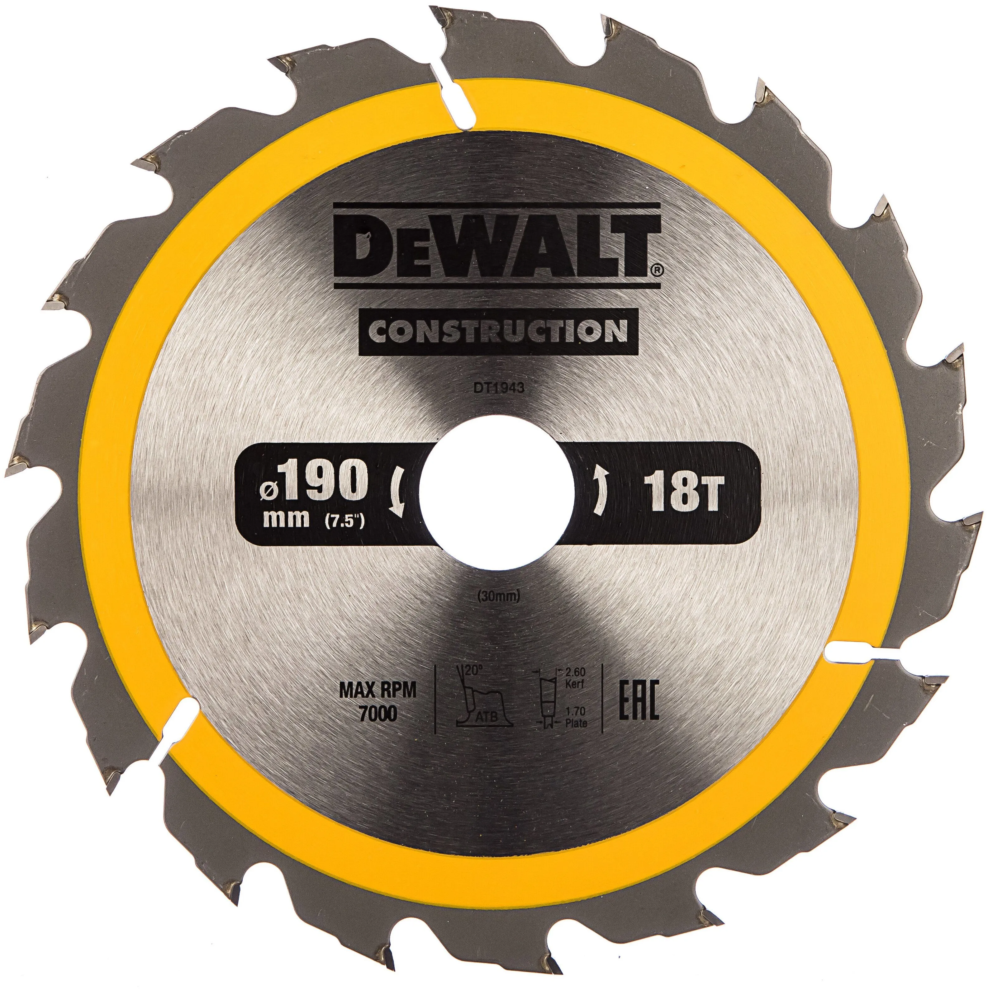 Cumpara  Panze fierastrau circular - Пильный диск DEWALT 190x30mm 18T DT1943..