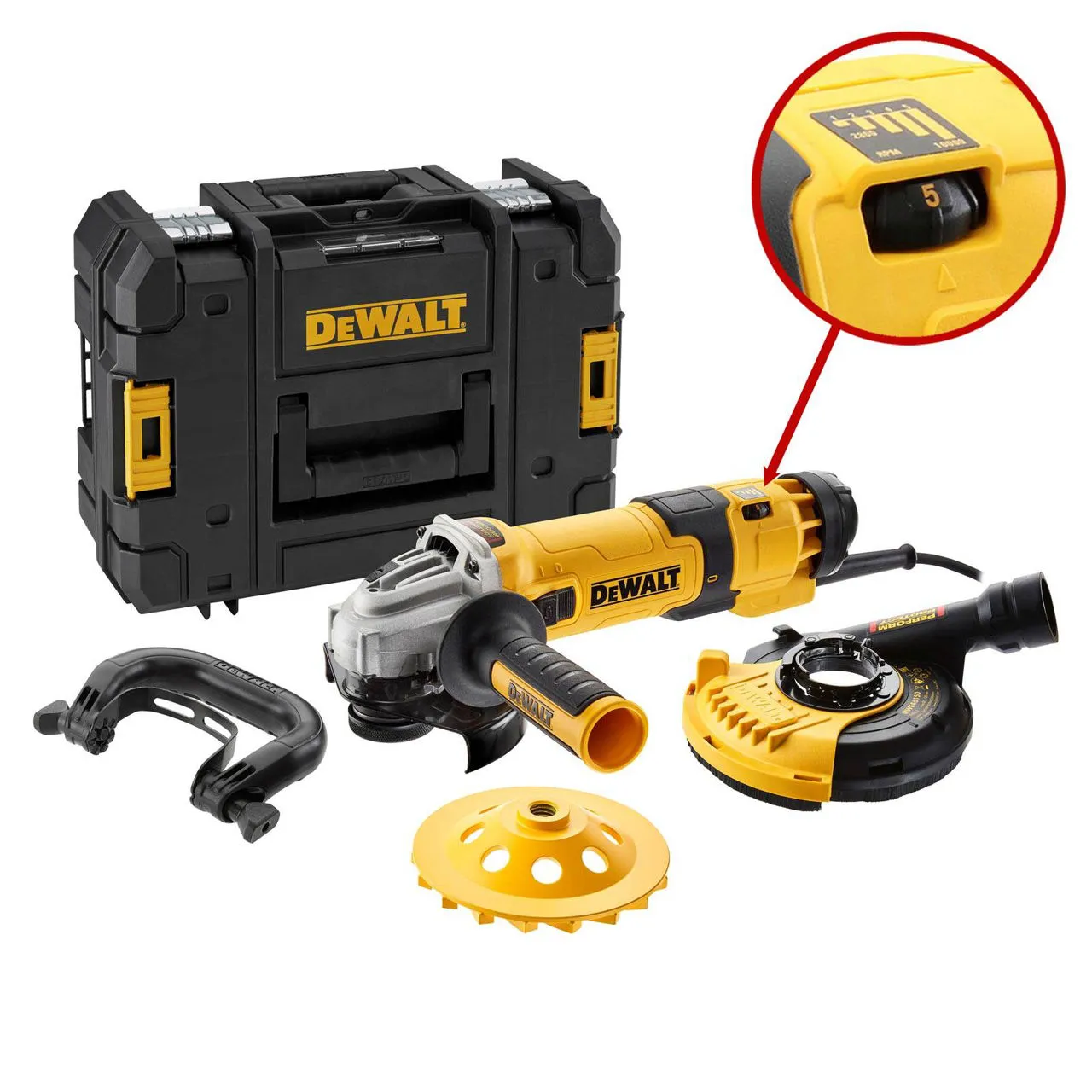 Polizor unghiular DEWALT DWE4257KT